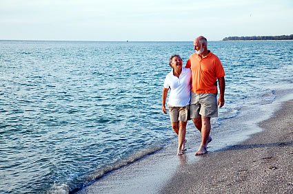 A couple in a beach