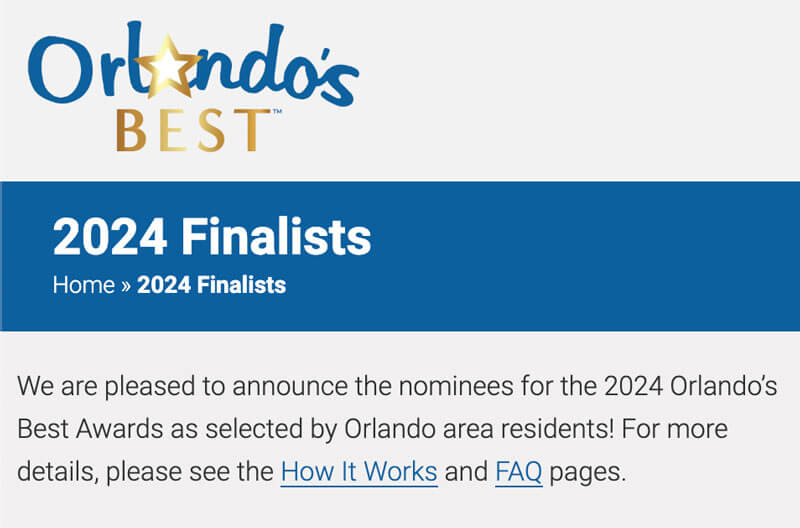 Orlando's Best 2024 Finalists database